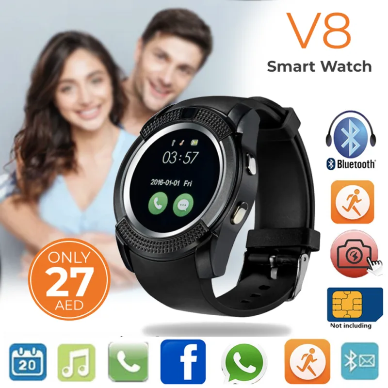 Часовник Smart watch V8 с bluetooth и SIM карта смарт