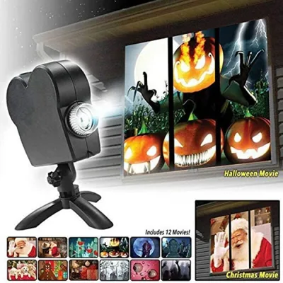С 12 тематични видеа Window Wonderland Projector проектор