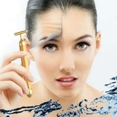Масажор за лице за подмладяване на кожата beauty bar 24K golden pulse