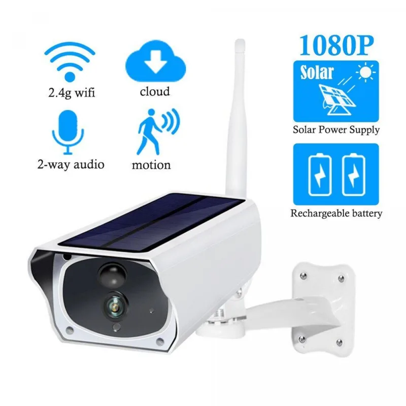 Водоустойчива Wifi камера FUll HD безжична соларна