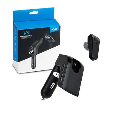 V9 FM трансмитер с отделна слушалка за ухото bluetooth