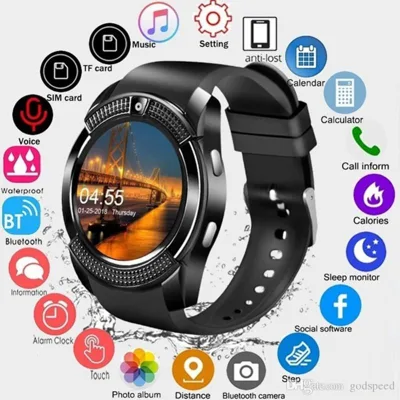 Часовник Smart watch V8 с bluetooth, камера и SIM карта смарт