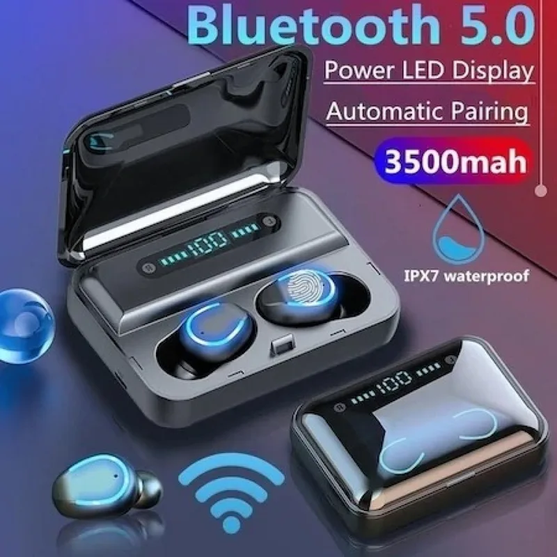 Безжични слушалки/ Wireless BT V5.0, Waterproof/ Sweatproof, 1200mAh