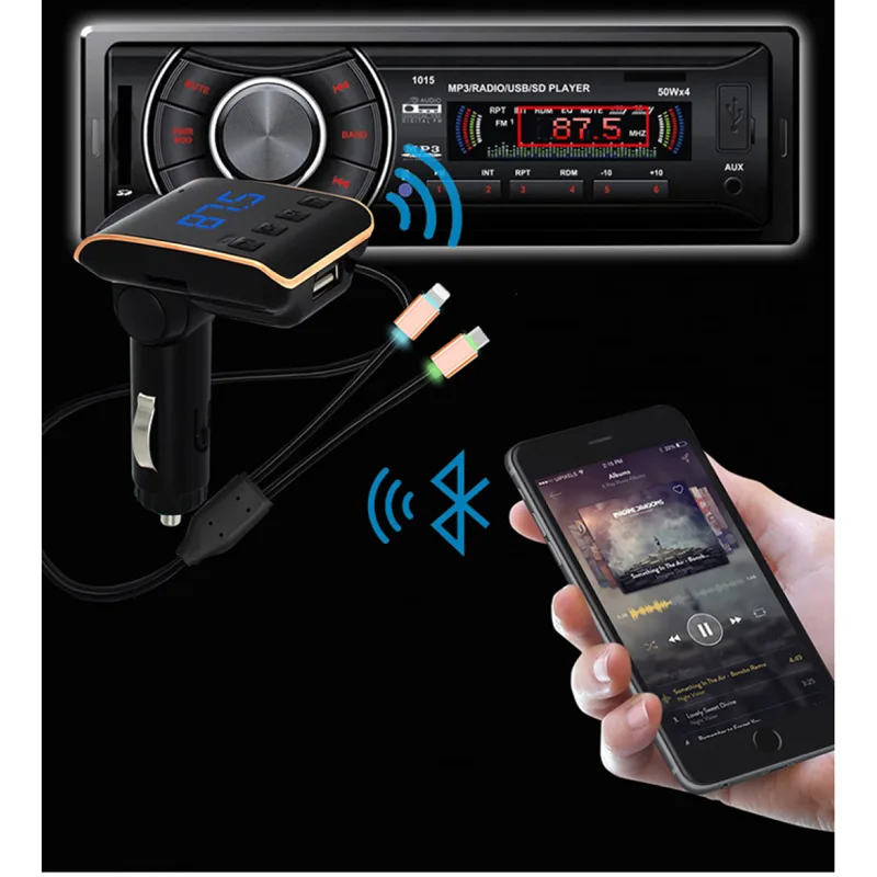 Трансмитер Q10 2в1 bluetooth