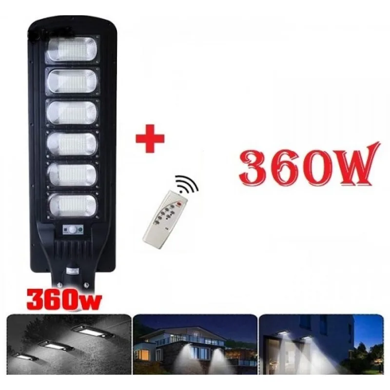 LED лампа с дистанционно и соларно захранване улична
