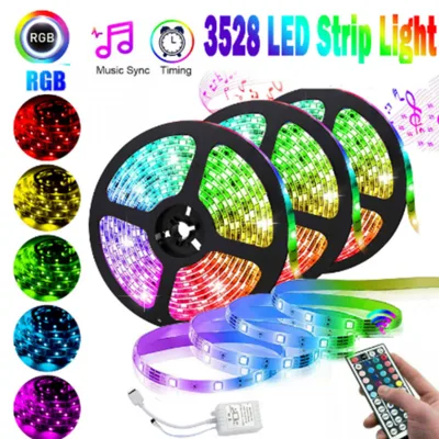 RGB LED лента 5 м с дистанционно и захранване