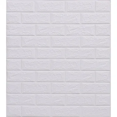 Топлоизолационно самозалепващо пано Classical Brick 70x77x0.8 сm Бяла