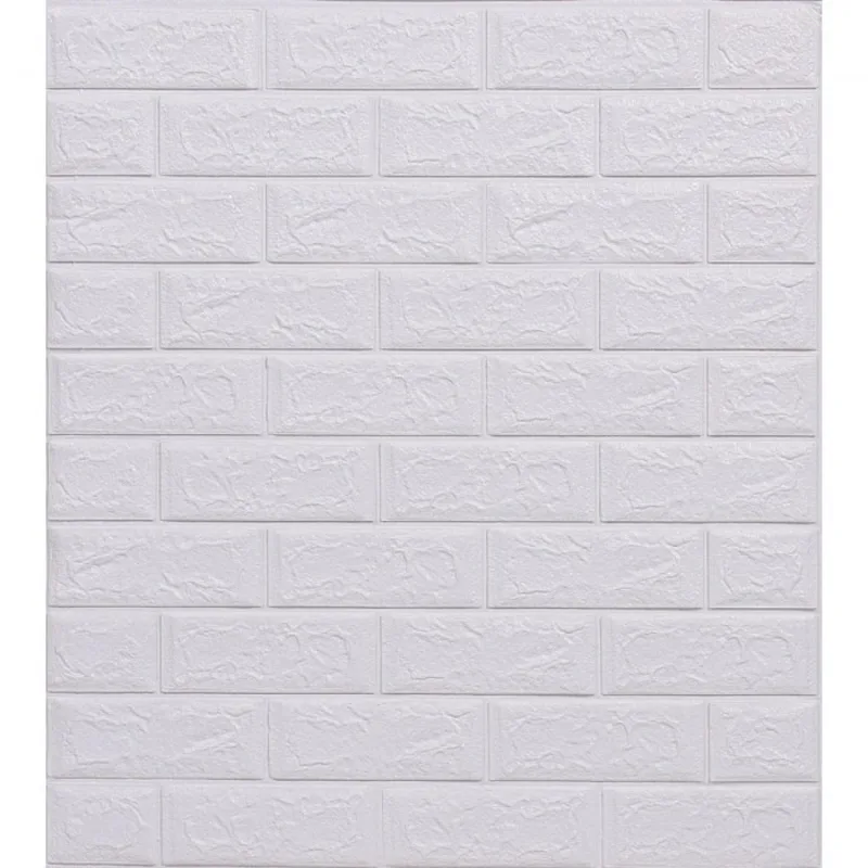 Топлоизолационно самозалепващо пано Classical Brick 70x77x0.8 сm Бяла