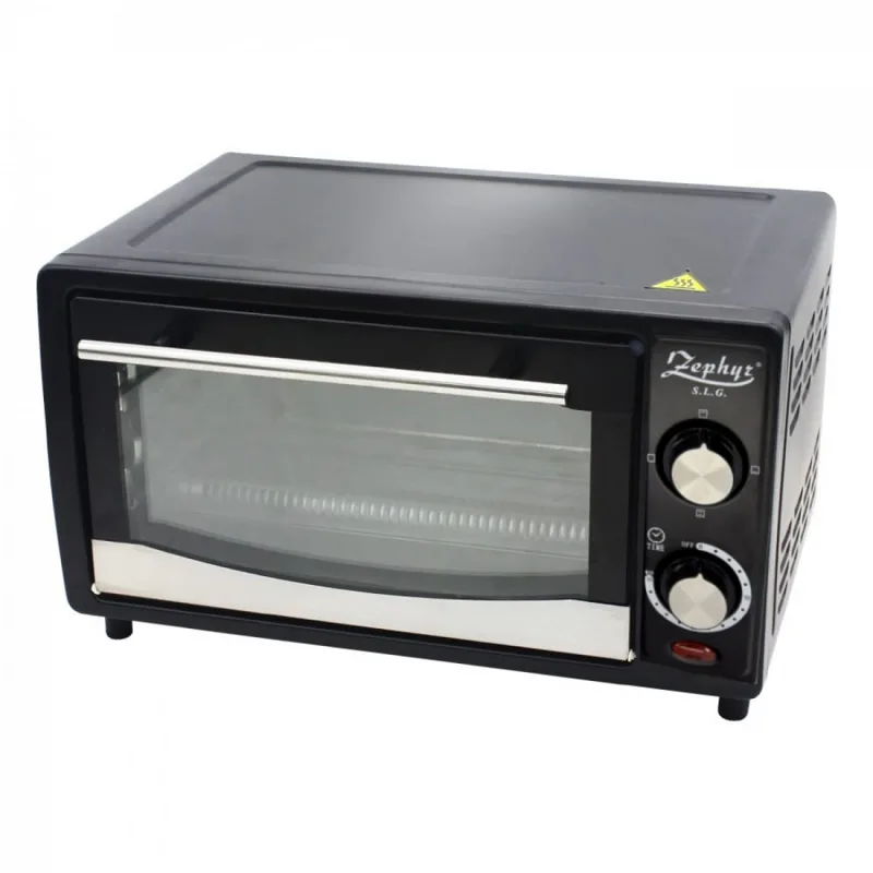 ZEPHYR ZP 1441 R, 1200W, 12 л, Таймер, Тавичка, Черна тостер-фурна