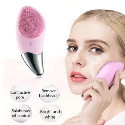 Четка за почистване на лице с вибрации Sonic Facial Brush силиконова