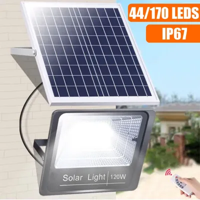 LED Прожектор за външен монтаж + Соларен панел 25W