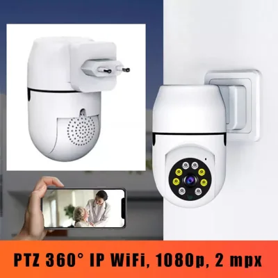 Безжична Панорамна 360° PTZ Куполна IP WiFi камера, включване