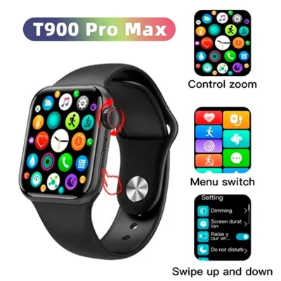 Интелигентен Смарт часовник T900 Pro Max с голям IPS 1,69" HD