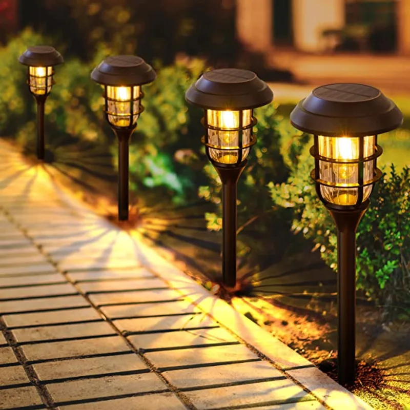 Комплект 6 бр. соларни LED лампи за градина, 40 см