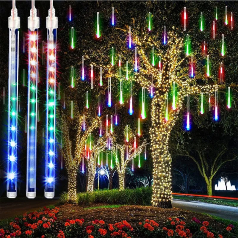 LED висулки метеоритен дъжд, 8 тръби