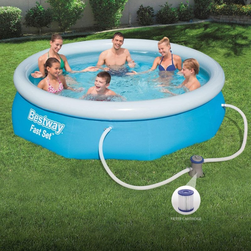 Надуваем басейн BESTWAY Fast Set, филтърна помпа, 305х76 см