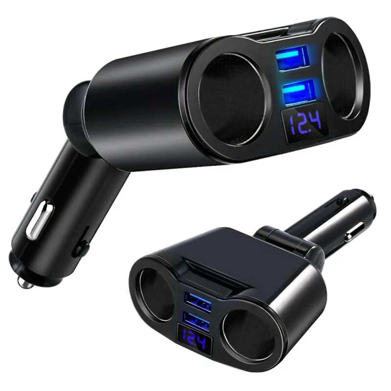 За запалка с 2 изхода, 2 USB порта и волтметър адаптер