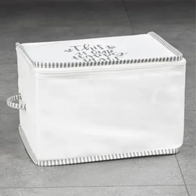 Органайзер с надпис, 30x22x20 см. бял
