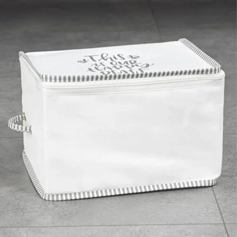 Органайзер с надпис, 30x22x20 см. бял