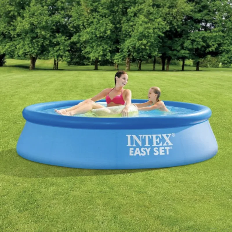 Надуваем басейн Intex Easy Set, 244х61 см