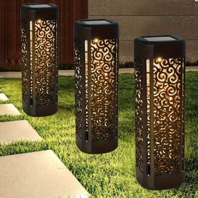 LED лампа с ажурен дизайн за външно осветление соларна