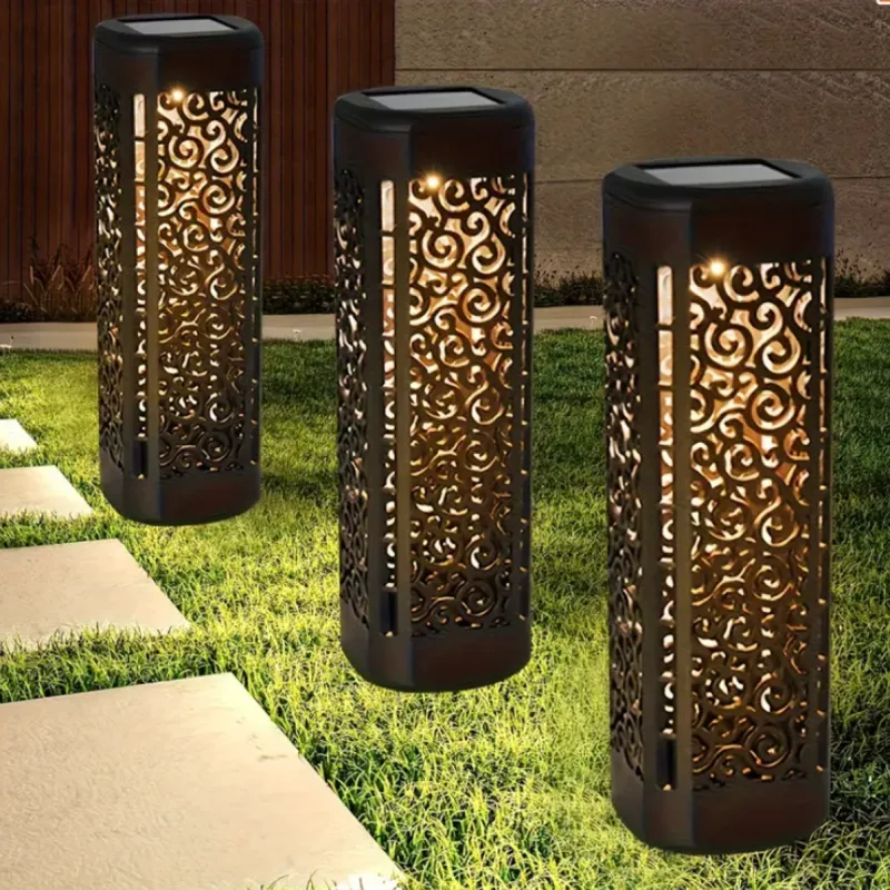 LED лампа с ажурен дизайн за външно осветление соларна