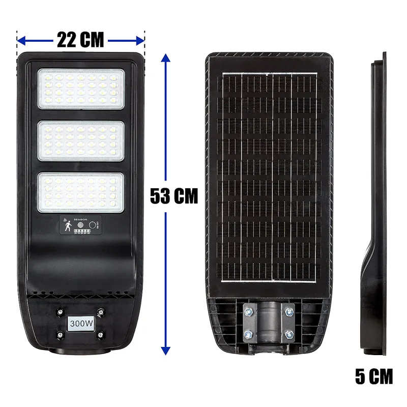Улична лампа COB - 300 W соларна