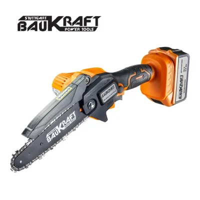 Акумулаторен верижен трион Baukraft BK-GP25, 18V, шина 15 см
