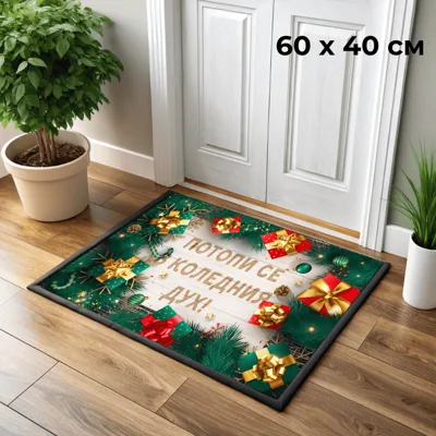 60x40 Коледна изтривалка, подаръци см