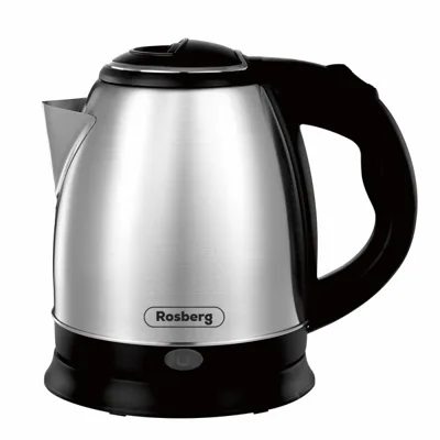 Електрическа кана Rosberg R51230J, 1500 W, 1 л, инокс и черно