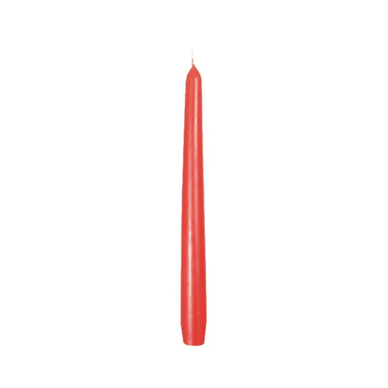 Свещ конус червена, ø2.3x24.5 см, 1 брой