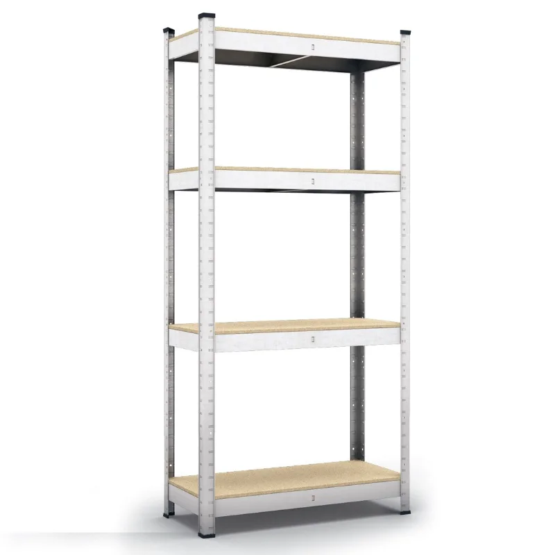 Метален поцинкован стелаж, 4 MDF рафта, 180х90х40 см