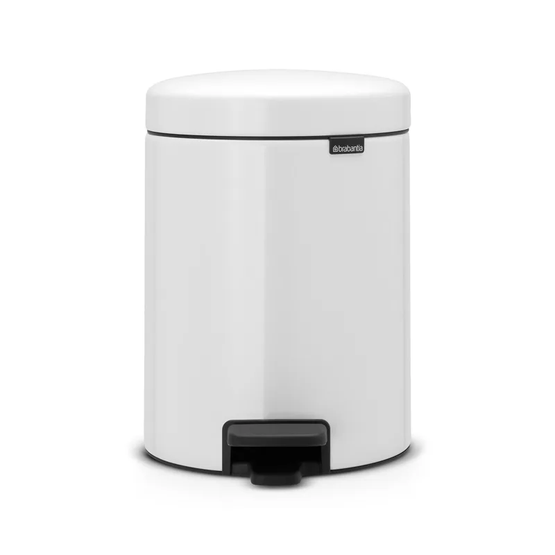 Кош за смет с педал Brabantia NewIcon, 5 л, бял
