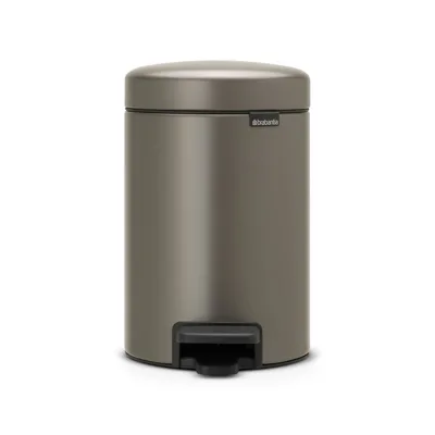 Кош за смет с педал Brabantia NewIcon, 3 л, платина