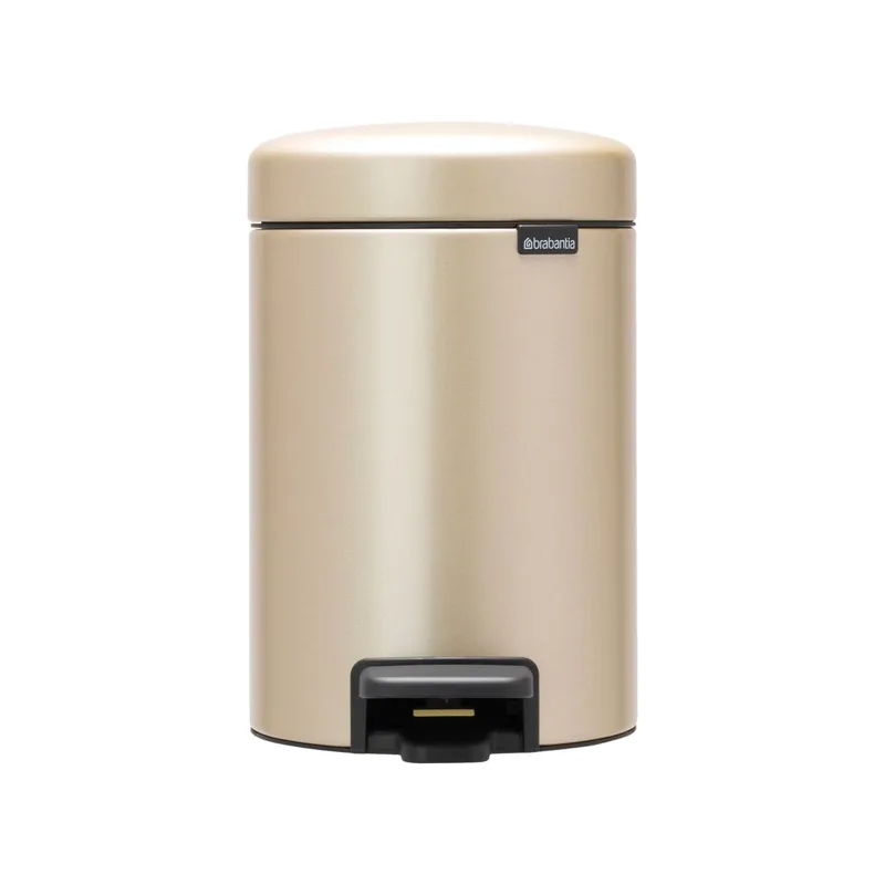 Кош за смет с педал Brabantia NewIcon, 3 л, златен металик