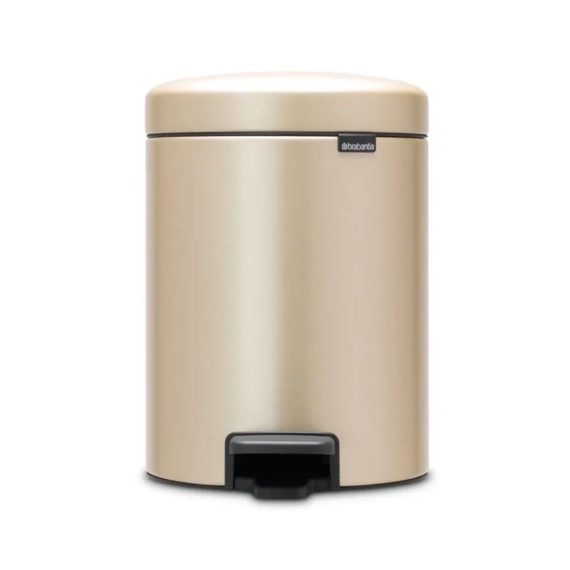 Кош за смет с педал Brabantia NewIcon, 5 л, златен металик