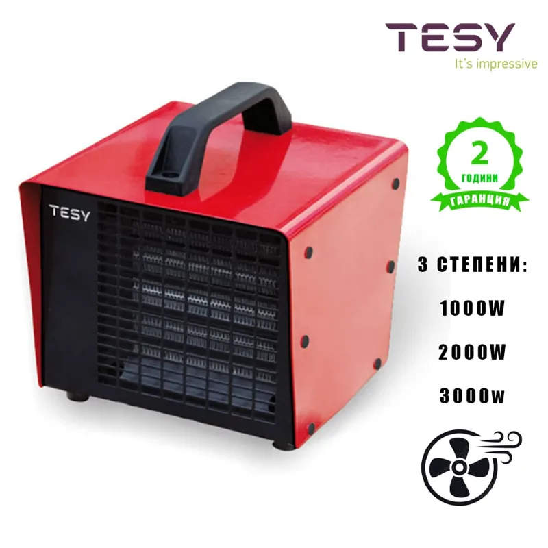 TESY 3000W, три степени мощност и защити (HL-830V PTC) духалка