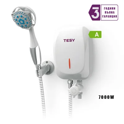 Проточен бойлер TESY 7000 W с душ слушалка