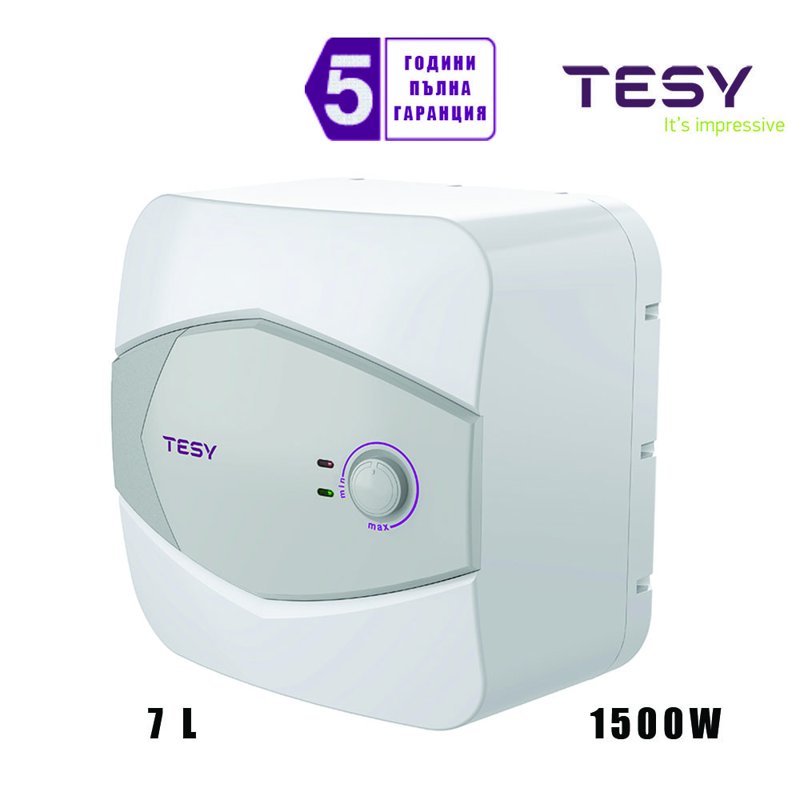 Бойлер TESY GCA 0715 G01 RC, 7 л, меден нагревател