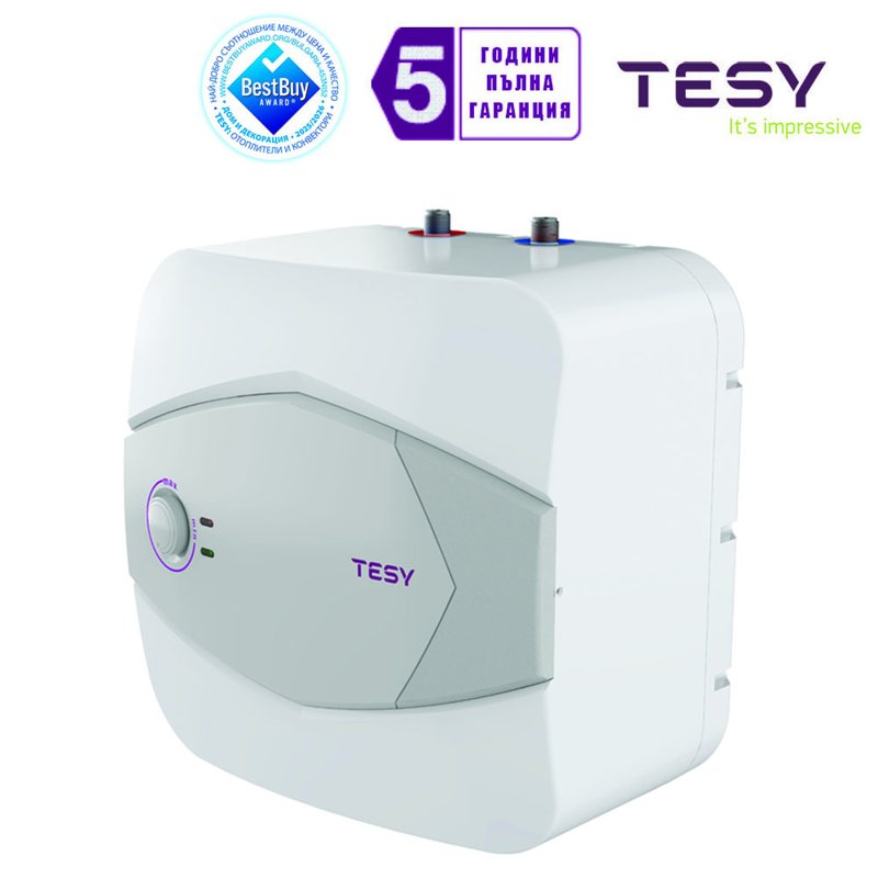 Компактен бойлер TESY GCU 0715 G01 RC, 6.5 л, под мивка