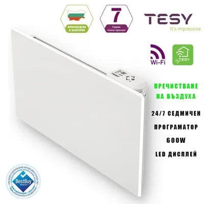 WiFi конвектор TESY 600 W с пречистване на въздуха