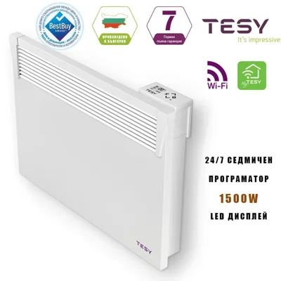 WiFi конвектор TESY CN 031 150, 1500 W, за стена