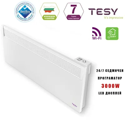 WiFi конвектор TESY CN 031 300, 3000 W, за стена
