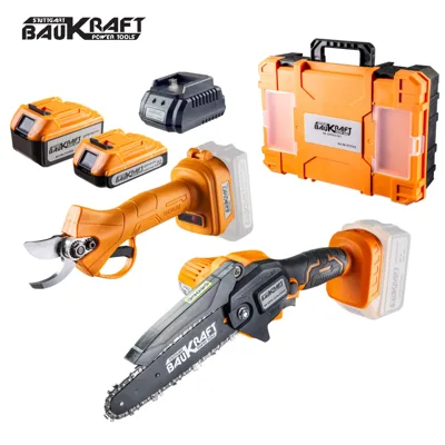 Комплект резачка и лозарска ножица 18V Baukraft BK-GPPS25