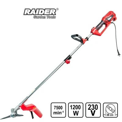 Тример RAIDER RD-EBC09 1.2 kW – с нож и корда, сгъваем електрически