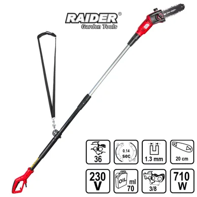 Телескопична кастрачка Raider RD-PS01, 710 W, шина 20 см
