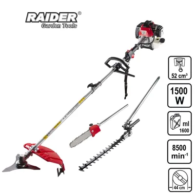 Бензинов тример 4в1 RAIDER RD-GBC23, коса, резачка, храсторез