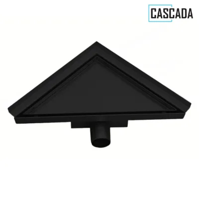 Подов сифон Cascada Delta Duo, 200 x 200 мм, черен