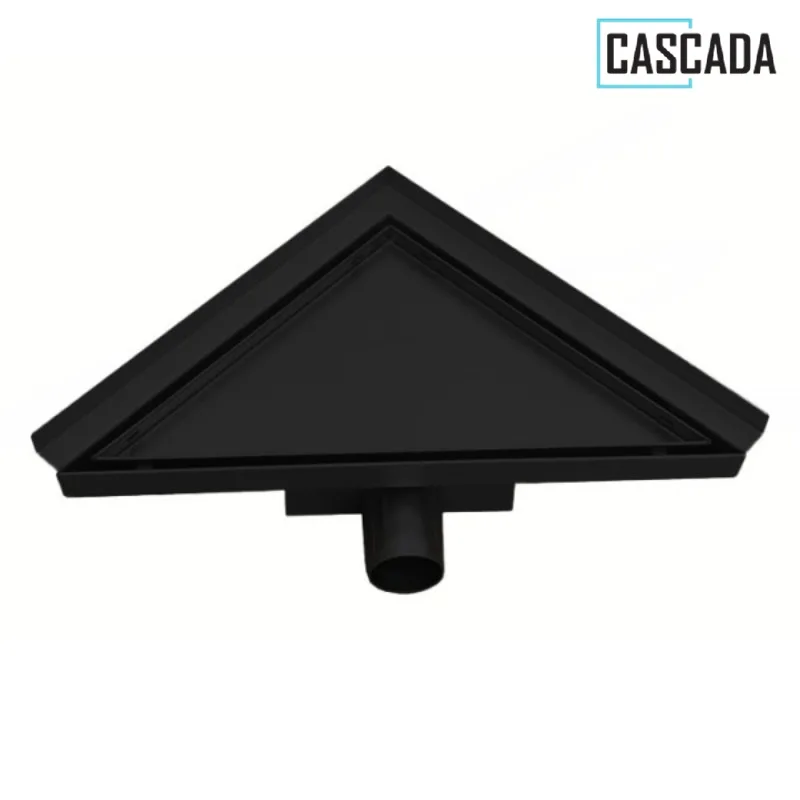 Подов сифон Cascada Delta Duo, 200 x 200 мм, черен