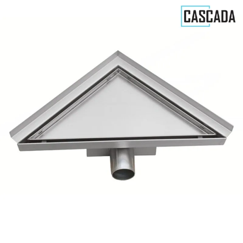 Подов сифон Cascada Delta Duo, 200 x 200 мм, хром